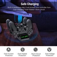 Ładowarka do pada PS4 stacja ładująca Playstation 4 z 2 kluczami ładującymi Micro USB podwójna stacja dokująco-ładująca do Sony PS4 Slim Pro 4